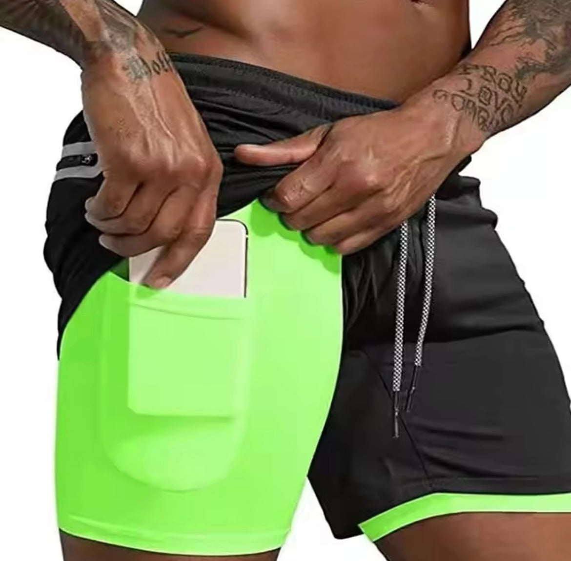 “PerformX“ Herren 2-in-1 Sportshorts mit Innentasche