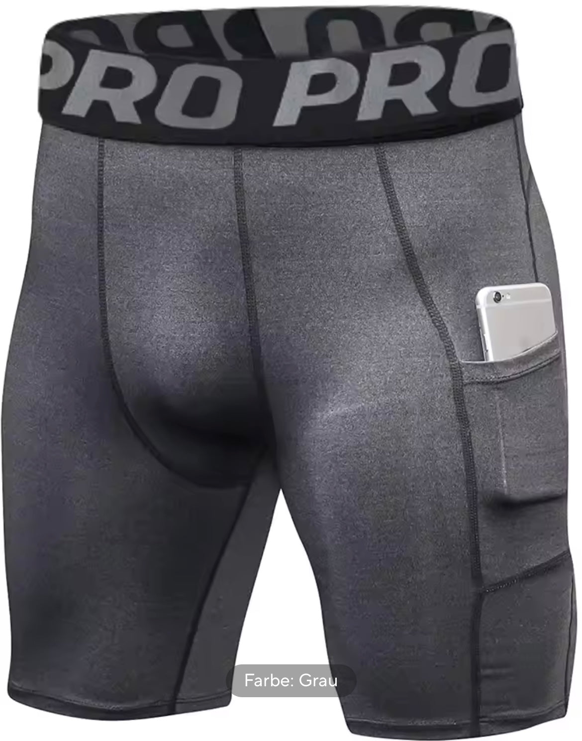 „Urbanvibe“  Fitness Kompressionsshorts mit Taschen
