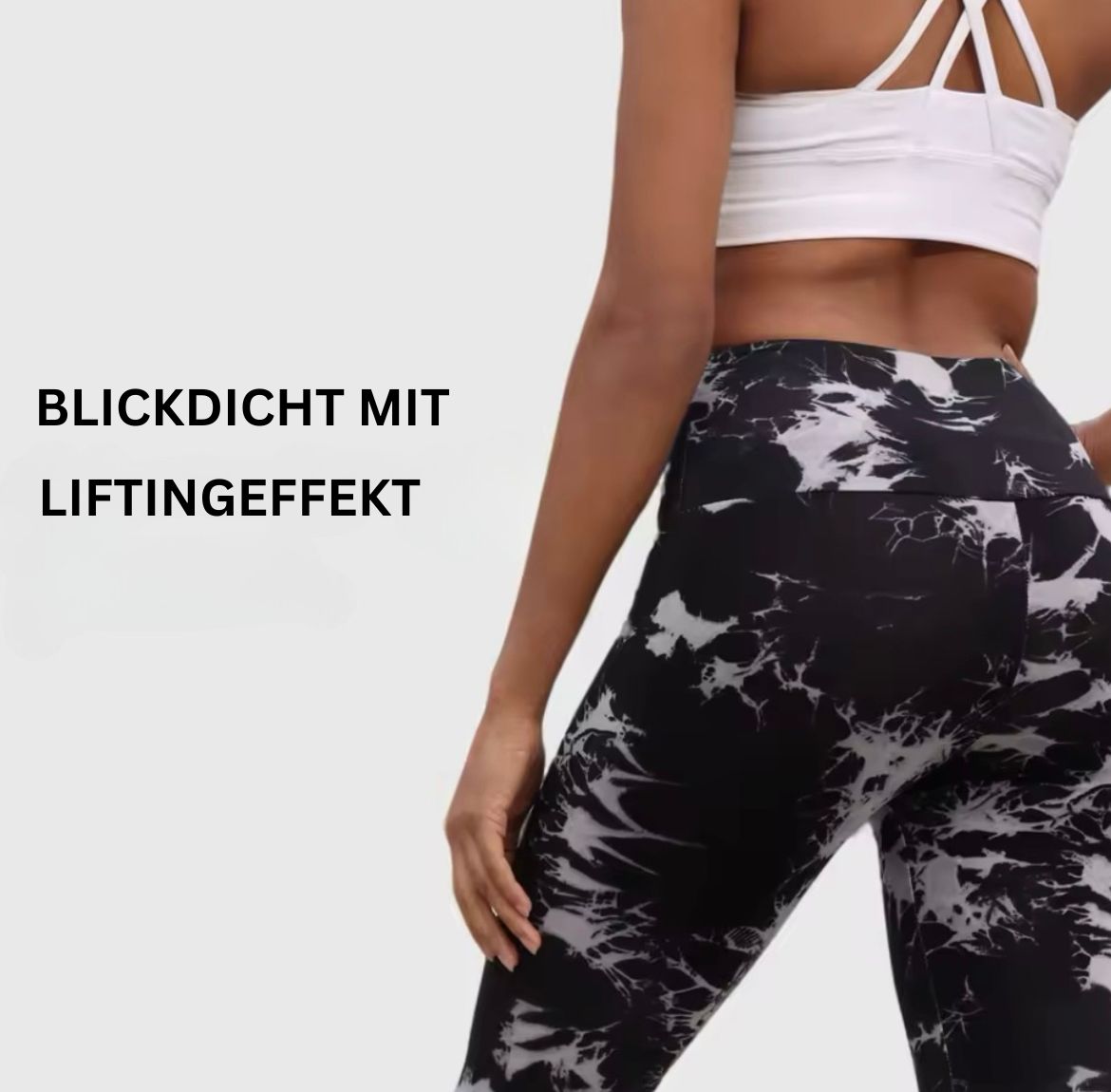 „Glowup“ Capri-Batik-Leggings, hohe Taille & Push-up
