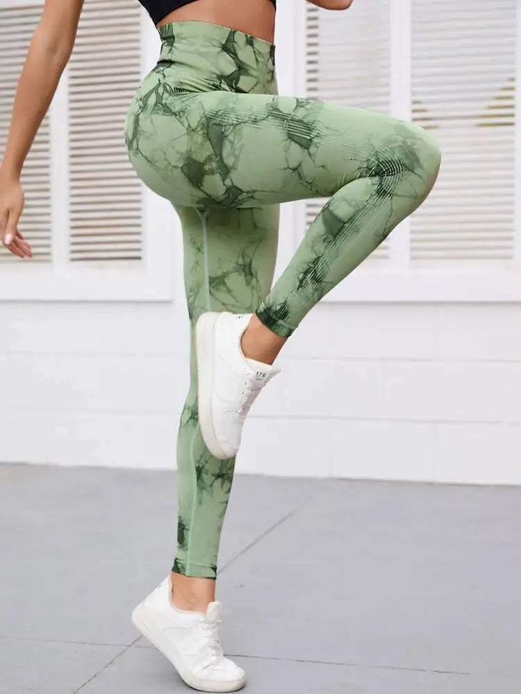 „Batik“ Nahtlose Sport und Yoga Leggings